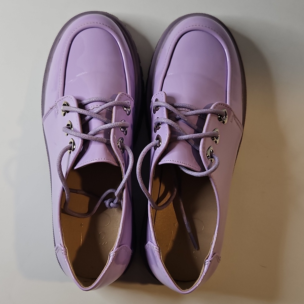 Oliva Miller Little Girls Lavender Shiny Oxford Size 5 - Picture 5 of 7